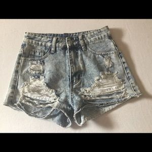 Shein short shorts distressed size 5